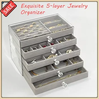 5-Layer Gray Jewelry Box 1