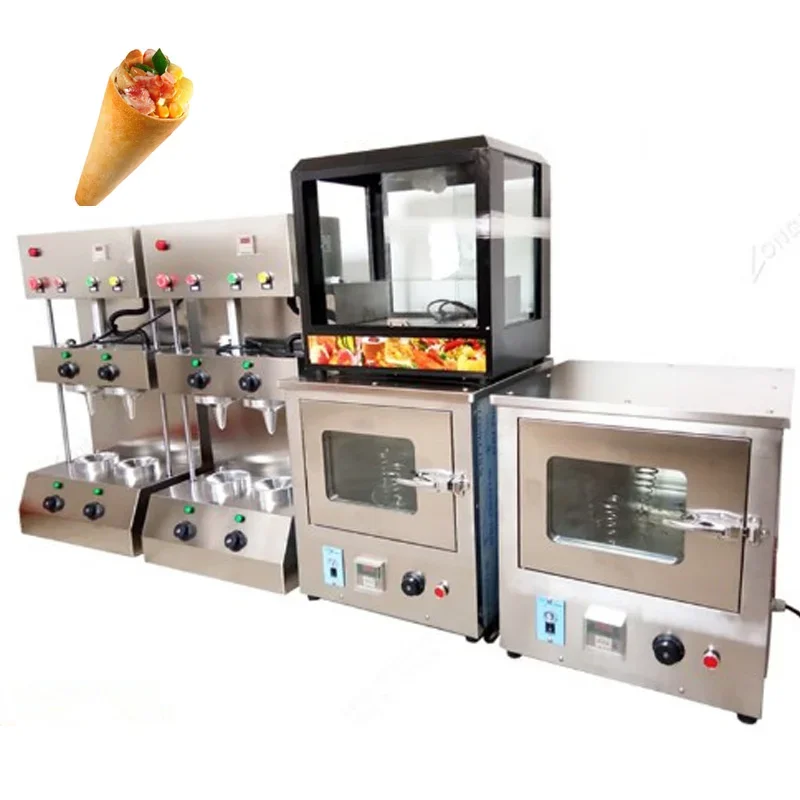 4 Heads Pizza Cone Machine/pizza Oven Electric/Stainless Steel Snack ConePizza Making Machine