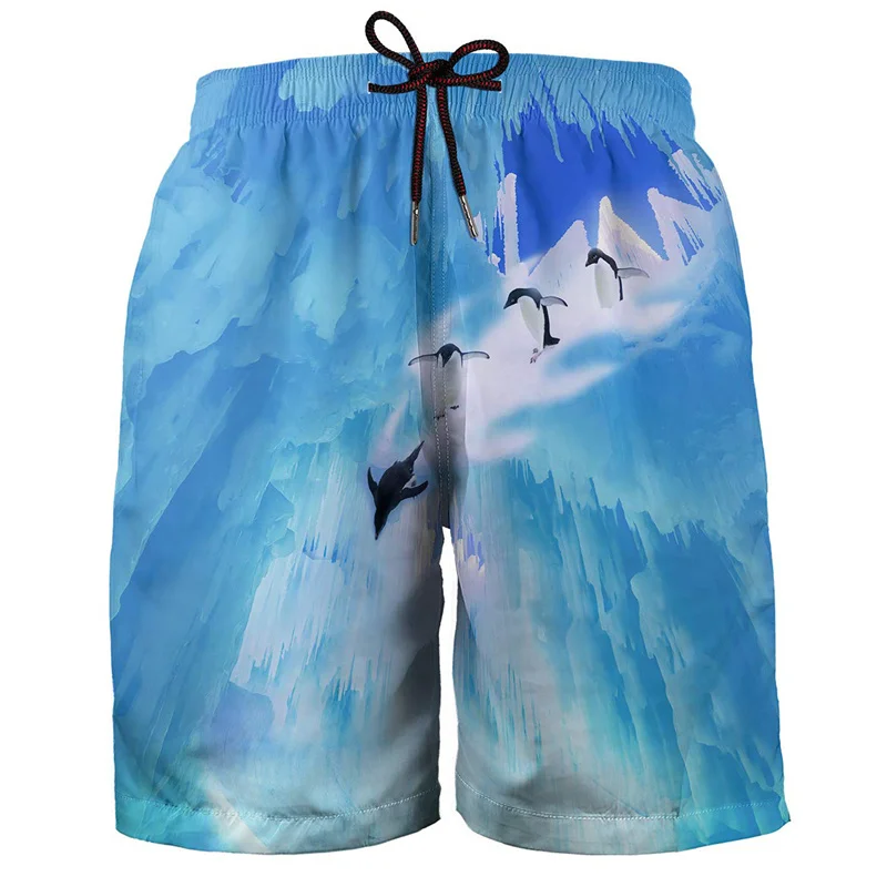 Hawaiian 3d Print Plants Beach Shorts For Men Boys Quick Dry Surf Board Shorts Bathing Suit Casual Summer Swimming Trunks 4