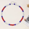 18inch Baseball Necklace Glitter Rhinestone Clay Beaded Necklace Baseball Beaded Necklace for Men Women Gift for Baseball Lovers 4