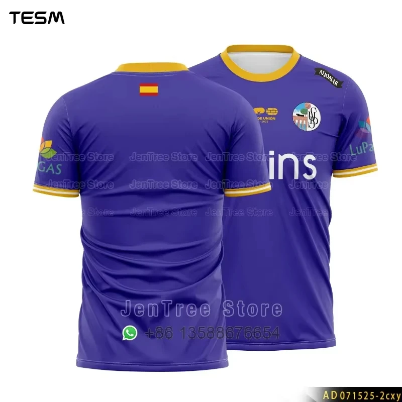 Spain Men Retro Jersey T-Shirt Women Sports Top Children Casual Short-Sleeved T-Shirt High-Definition Printing Breathable