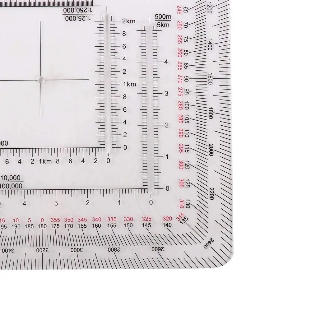 Land Navigation Protractor Coordinate Scale Protractor Map Topographical digital protractor for Technical