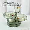 Rotating Jewelry Storage Box Makeup Storage Rack Bracelet Earring Round Plastic Organizer Boxes Holder Display Rack with Cover 4