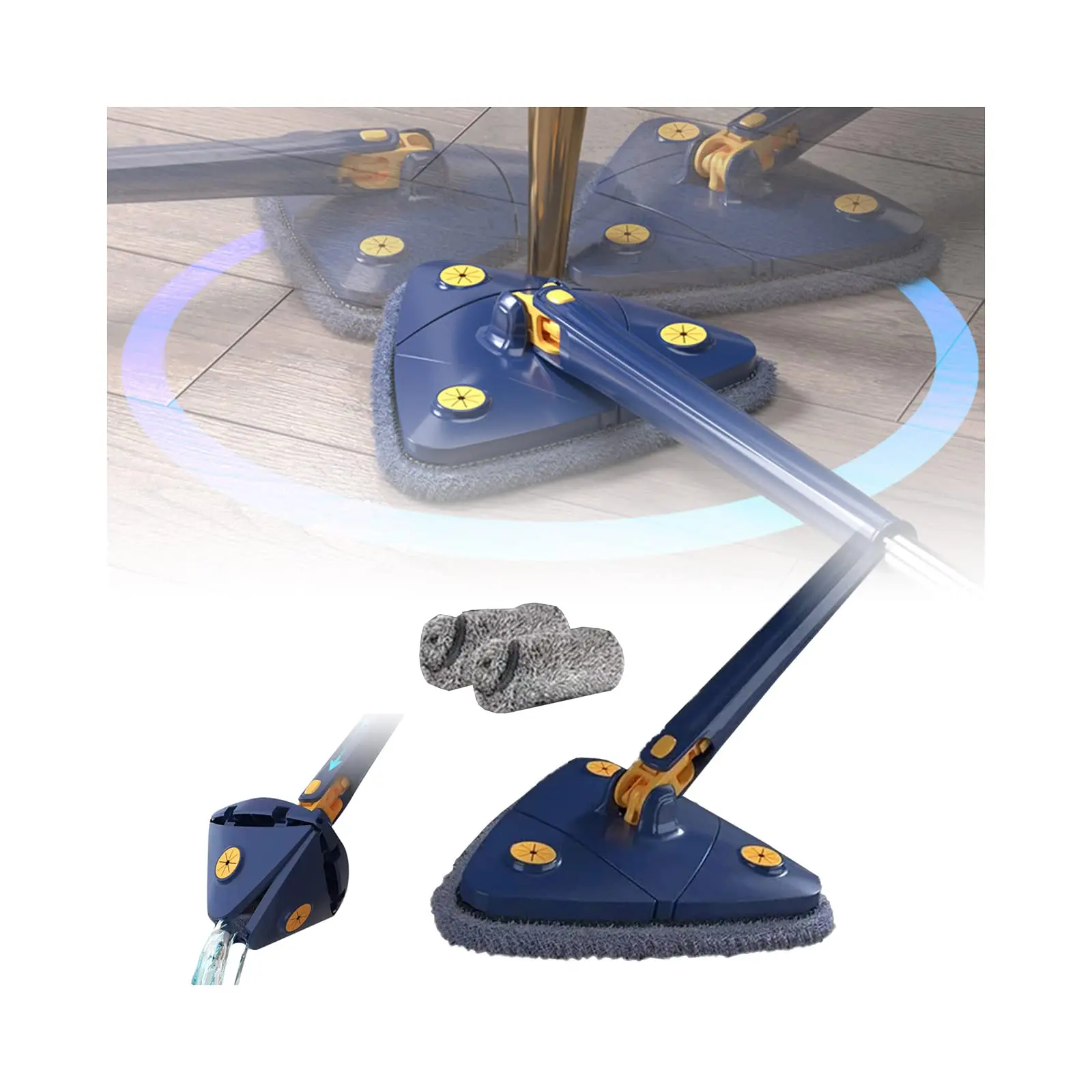 Telescopic-Triangle-Mop-360-Rotatable-Adjustable-Cleaning-Mop-for-Tub ...