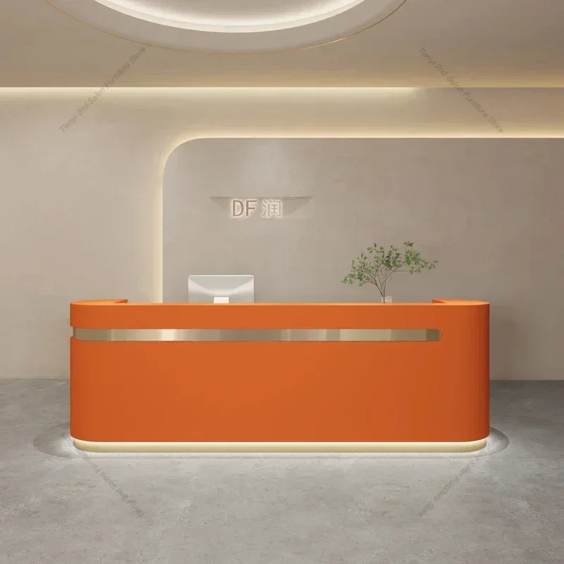 Reception Desks Nordic Cream Style Luxury Beauty Salon Counter