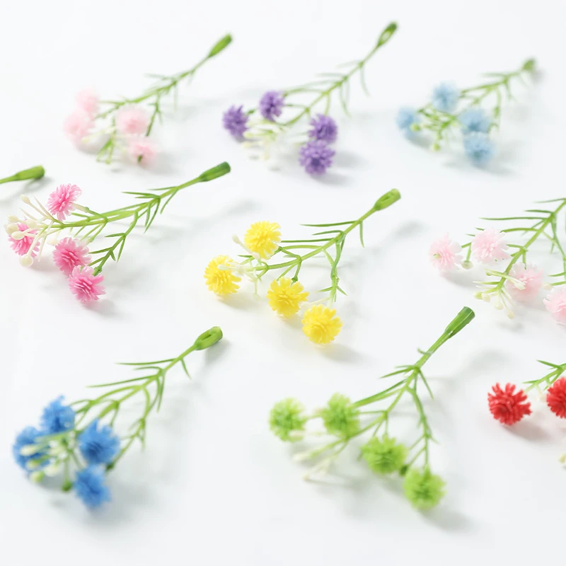 30/50 Stück künstliche Gypsophila-Blumenköpfe, 8 cm, künstliche Blumen für Heimdekoration, Hochzeitsdekoration, Partyzubehör, Girlandenzubehör – Detail 3