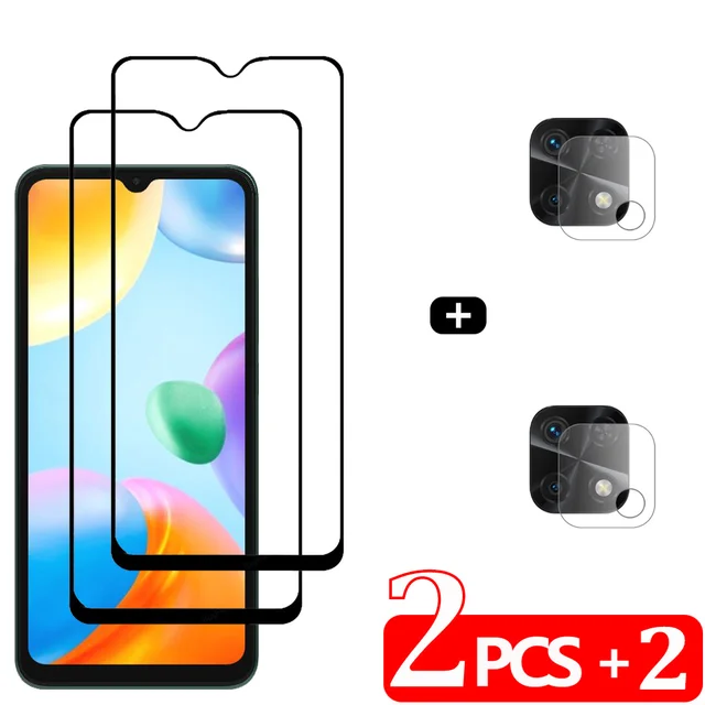 Pelicula, Front Tempered Glass For Xiaomi Redmi 10c Nfc Screen Protectors  Redmi 12c 10 C 9c Cristal Templado Redmi10c Protector Pantalla Redmi 10a 9a Verre  Trempé Redmi12c Camera Lens Film - Screen