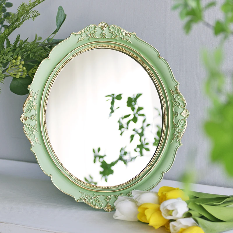 

Vintage Decorative Mirror Aesthetic Bathroom Standing Bedroom Decorative Mirror Desk Specchio Decoration Living Room YY50DM