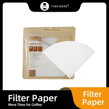 TIMEMORE Store-filtro de papel para cafetera americana, taza de goteo a mano, 50 piezas, ventilador en forma de V
