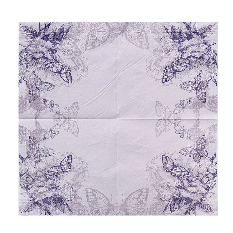 Butterfly Colorful Printed Paper Napkins Forest Wedding Party Decoration 20pcs/Pac