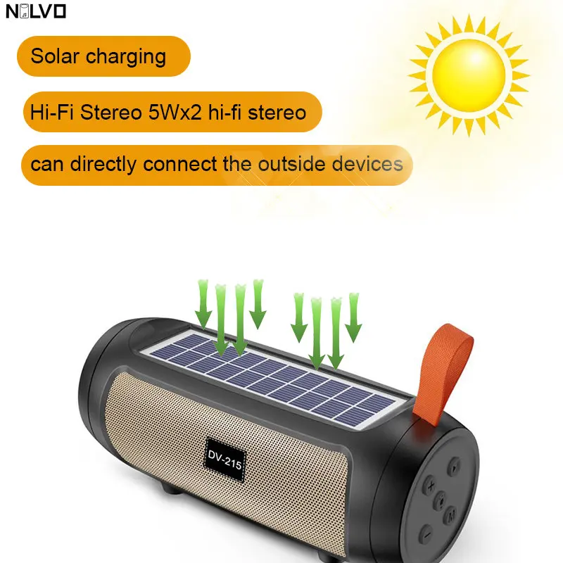 Wireless Bluetooth Sound Equipment Outdoor Speaker Solar Plate Charging