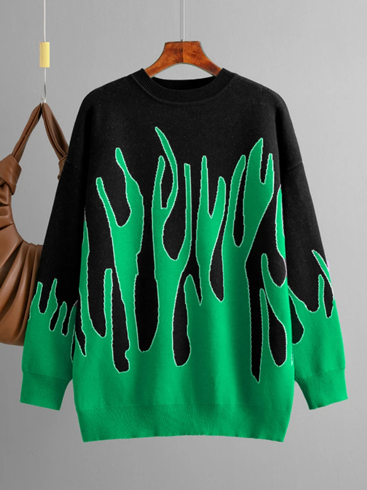 

Fashion Women Sweaters 2023 New Winter Korean Fashion Elegant Knitted Pullover Knitwears Casual Xl O-Neck Long Sleeve Top Jumper