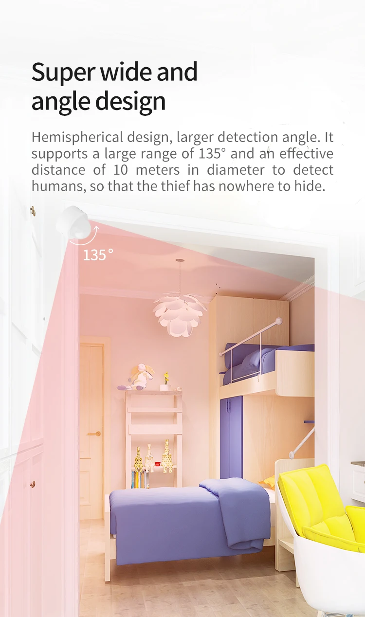2 in 1 Zigbee Mini PIR Motion Detector +Bright Lux Light Passive Infrared Securi