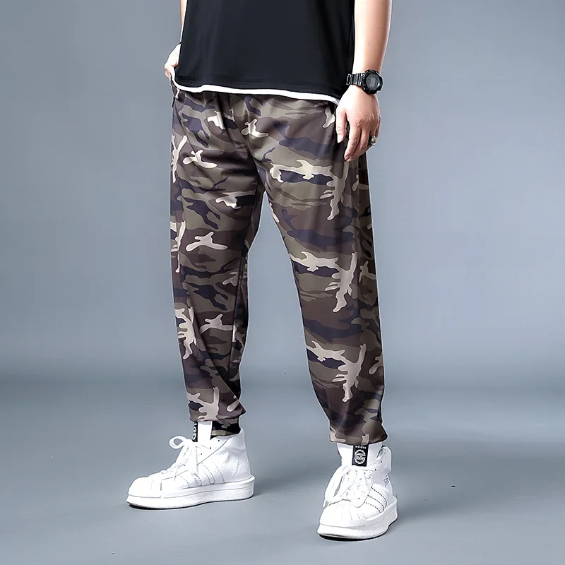 

Plus 7XL 6XL 5XL ice silk cool Joggers Men Multi Military Male Outdoors Long Trouser Army Camouflage Men's Cargo Pant Baggy 2022