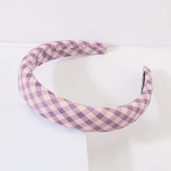 Elegant Plaid Women's Headband - Stylish Casual Turban Accessory (Purple hairband)