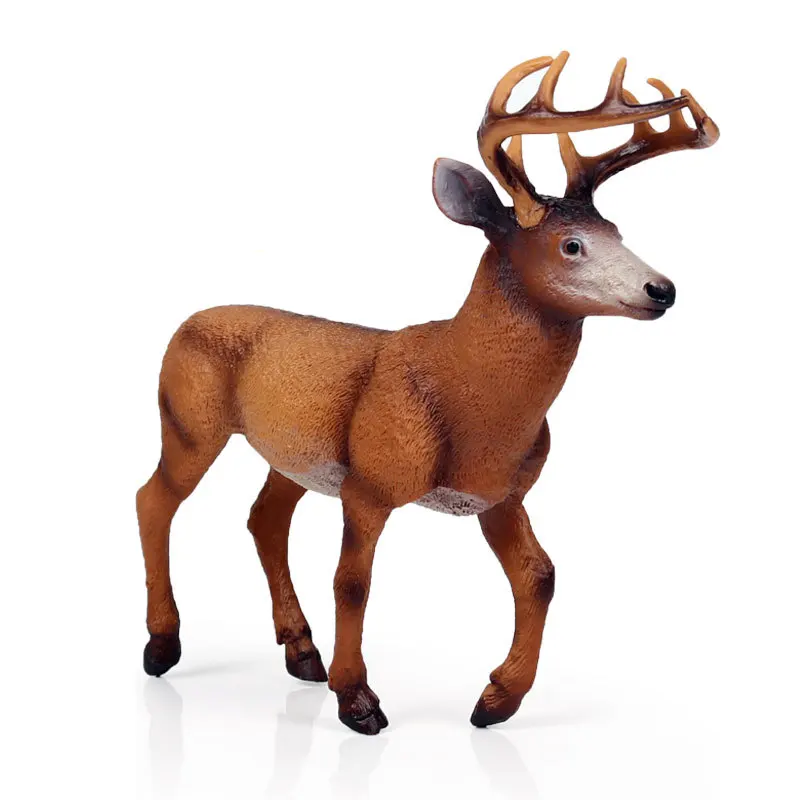 

Solid simulation wildlife world model large white tailed deer Christmas elk children's model toy decorations