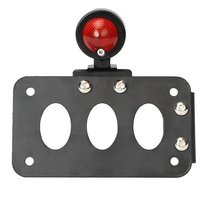 

Wow Tail Brake Light License Plate Bracket Side Mount For Harley ... Bobber Chopper New