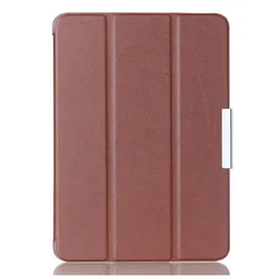 Sleek Lightweight Stand Cover - Premium Leather Case for Tab Pro 10.1 (2014) (Dark brown)