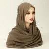 New Women Rhinestone Pearl Chiffon Long Scarf Muslim Hijab Shawls Wrap Scarves Bandanas Headband Bufanda Foulard Turbante Mujer