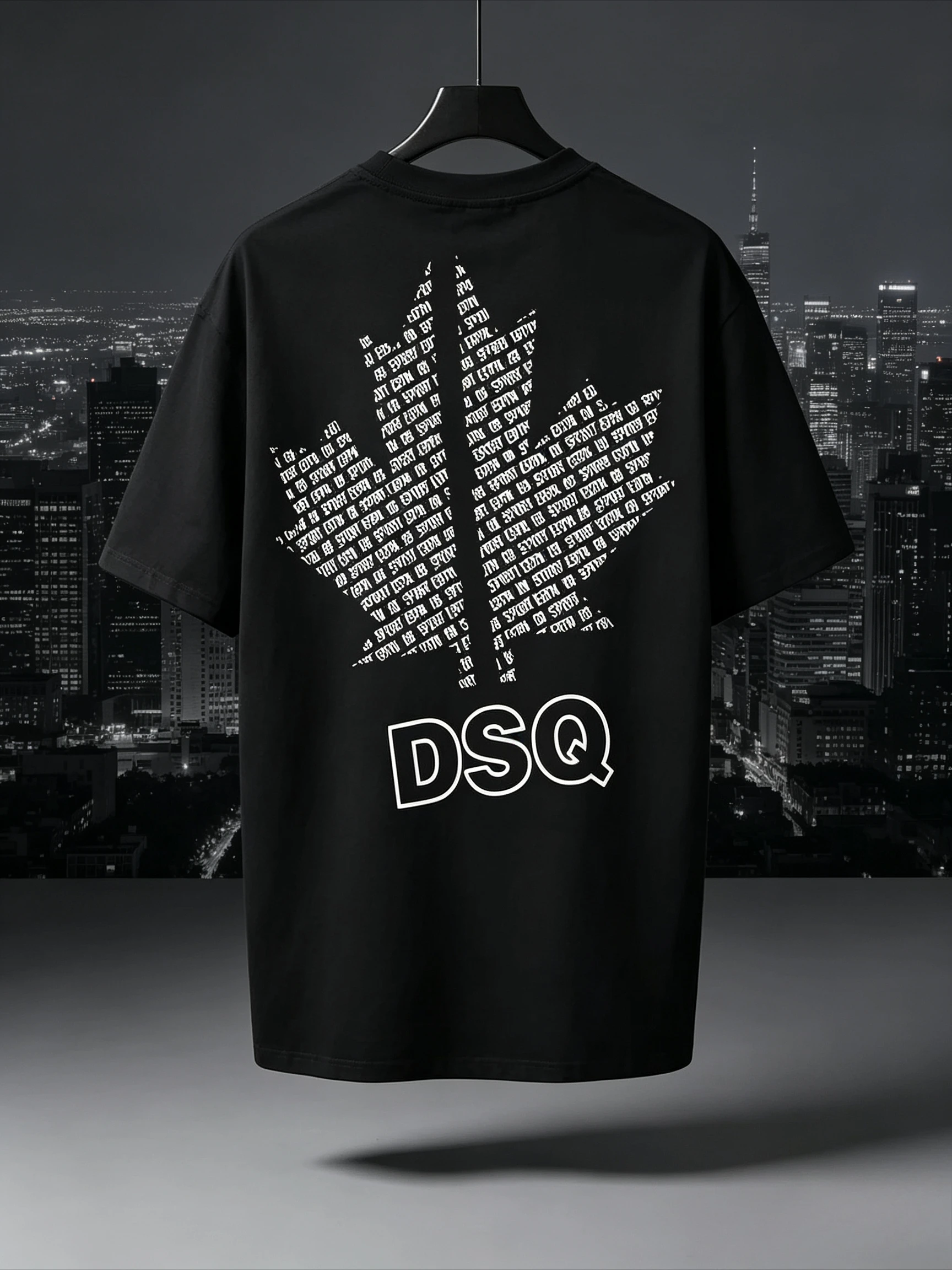 Hochwertiges Herren-Sommer-T-Shirt aus dicker reiner Baumwolle, mit bedrucktem Design, stilvoll, atmungsaktiv und schweißabsorbierend.