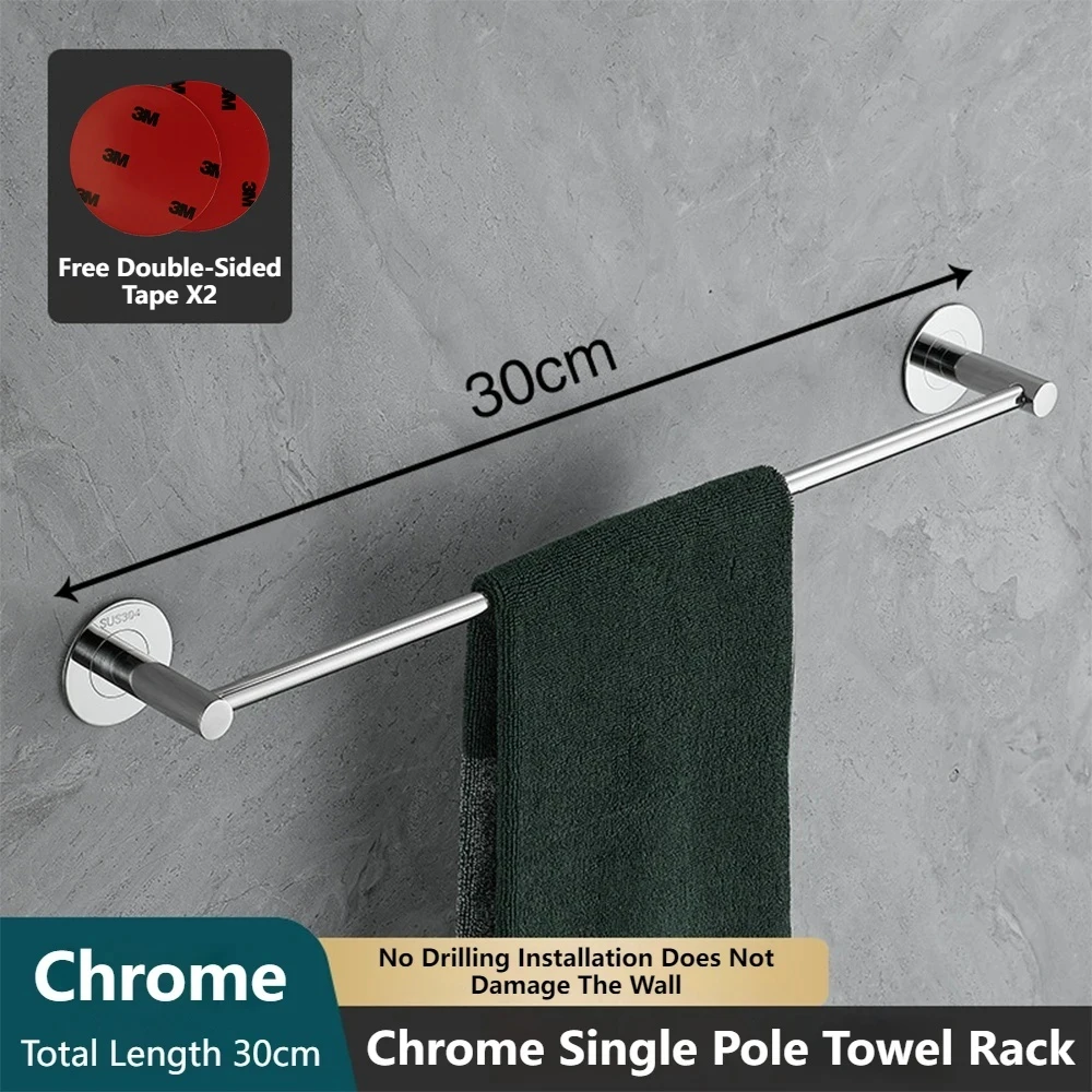 Hoopever SUS304 - Barra portasciugamani in acciaio inox 600 mm colore: nero