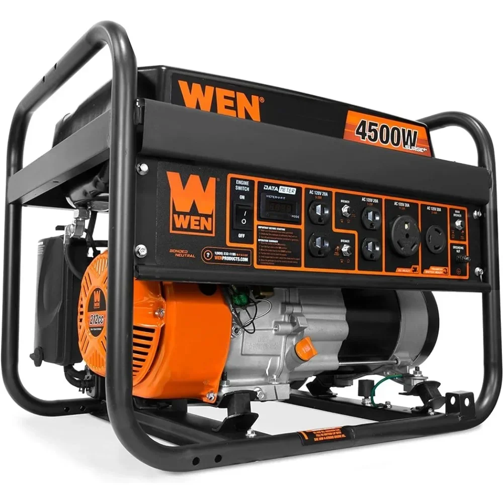 GN4500 4500-Watt 212cc Transfer Switch and RV-Ready Portable Generator, CARB Compliant, Orange/Black