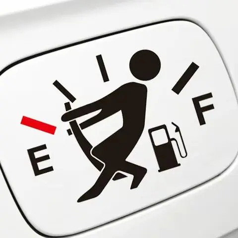 1 قطعة ملصق سيارة مضحك مقاوم للماء عالي الوقود يستخدم مقياس الغاز الفارغ تصميم السيارات التصميم الزينة ملصق لتزيين السيارة