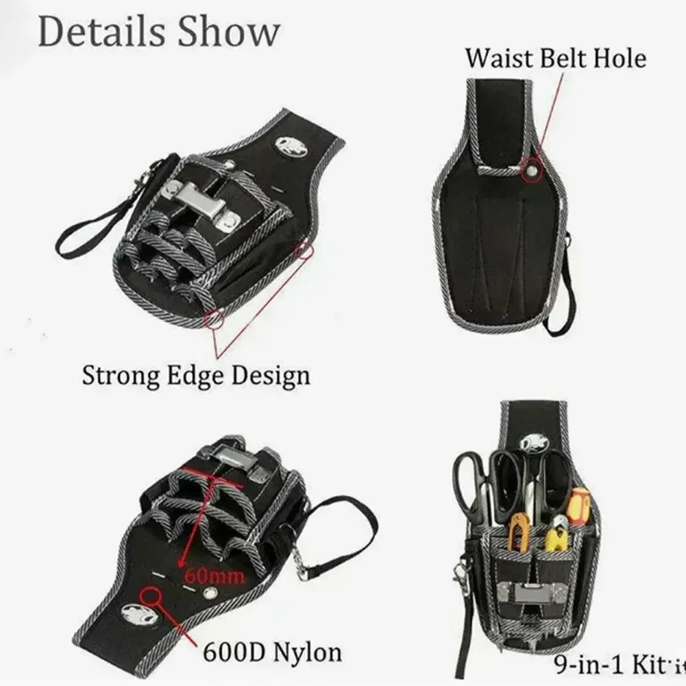 

Bag Multi Oxford Outdoor 600d Repair Waist Waist Capacity With Electrician Pocket Cloth Large Tool Bag