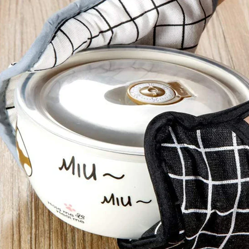Kitchen Potholders Pad Stove Oven Gloves Set Mitts Heat Resistant Thermal Anti-heat Take Hot Pot Cooking Baking 2pcs silicone oven mitts,kitchen gloves,silicone oven gloves,cotton pot holders