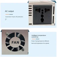Onduleur solaire 12v 220v, 500W 1000W 1500W 2000W, transformateur de tension Portable, convertisseur de chargeur automatique, onduleur de puissance pour voiture 6