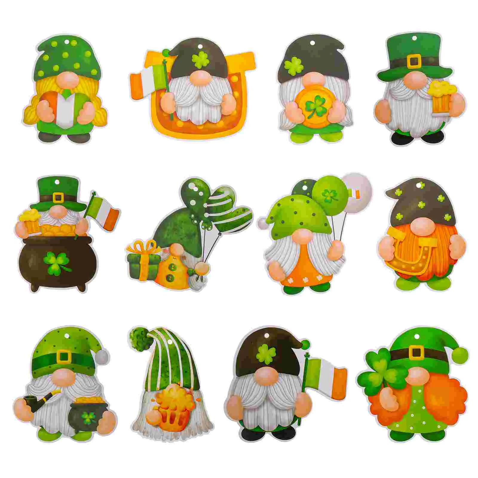36 Pcs Ornament Festival Party Decoration Patrick Gnome Accessories Patrick's Day Ornaments Paper 2