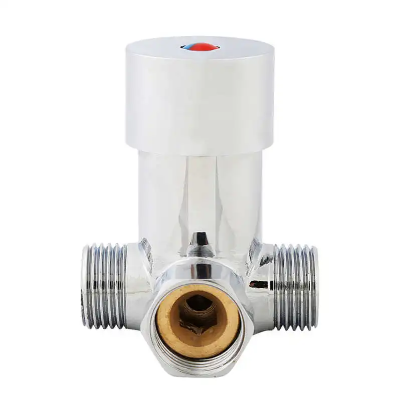 G1/2 Hot Cold Water Mixing Valve Shower Head Mixer Faucet Tap Accessories Adjustable Temperature Control for Bathroom