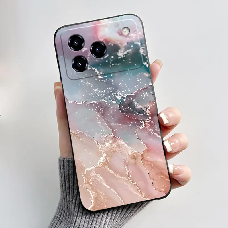 Cute Love Rabbit Cartoon Black Soft Silicone Protective Phone Case