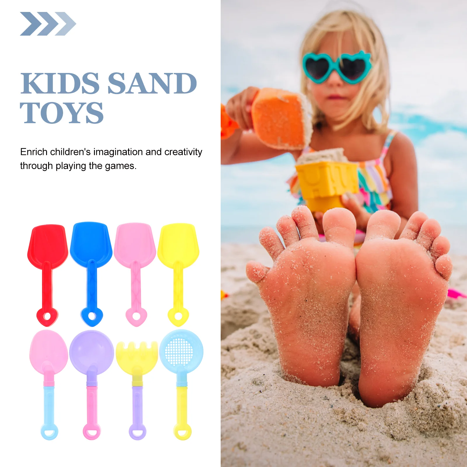 8 Pcs Snow Digging Sand for Kids Toy Children’s Toys Beach Summer Shovels 4