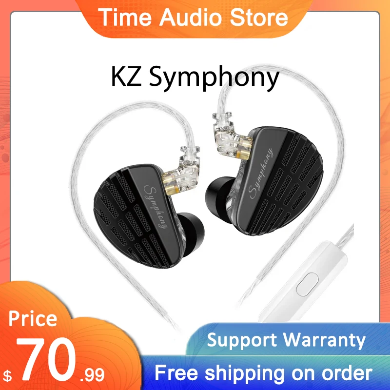 

KZ Symphony Hybrid 13.2mm Self Developed Planar + 6mm High Performance Dynamic Driver Wired HIFI Audiophile Gaming Earphones
