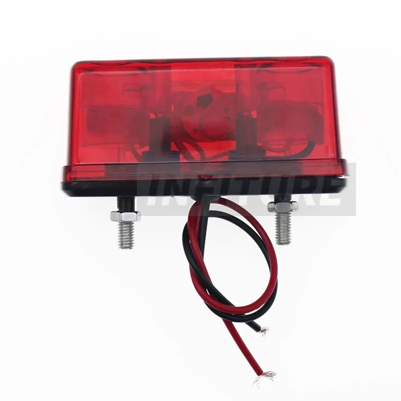 2x Led 라이센스 번호판 라이트 12V 24V 레드 방수 범용 자동차 트럭 트레일러 테일 라이트 라이센스 플레이트 램프