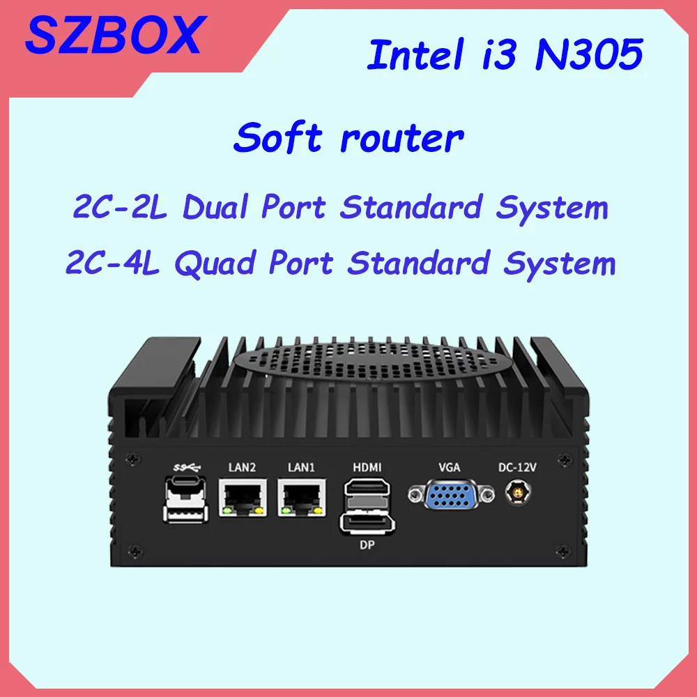 

Мини-роутер SZBOX n305, DDR5, 4800 МГц, без вентилятора