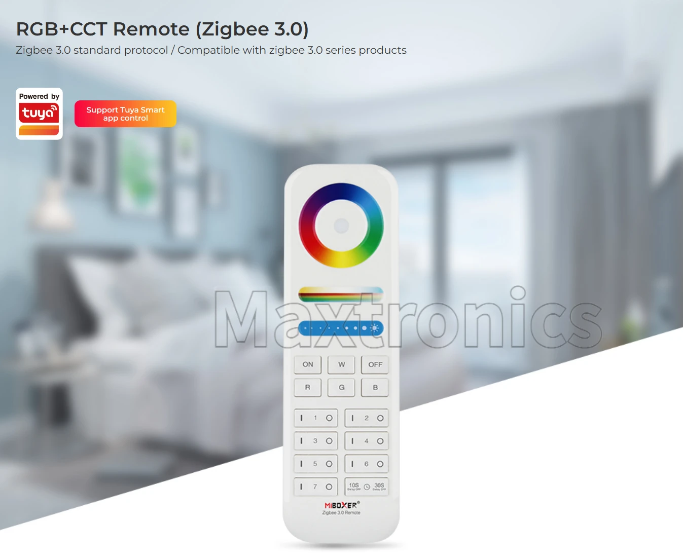 Miboxer DW2-12A-RF 12W 듀얼 화이트 LED 통 AC100240V 2.4GHz FUT089Z Zigbee 3.0 원격 제어 자동 신호 전송