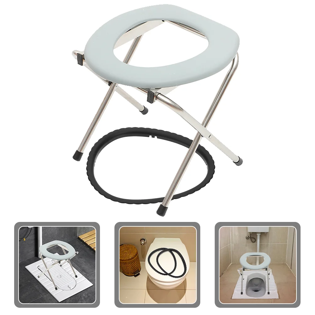 Bathroom Folding Squat Toilet Chair folding toilet Elderly Toilet Stool Pregnant Woman Stool