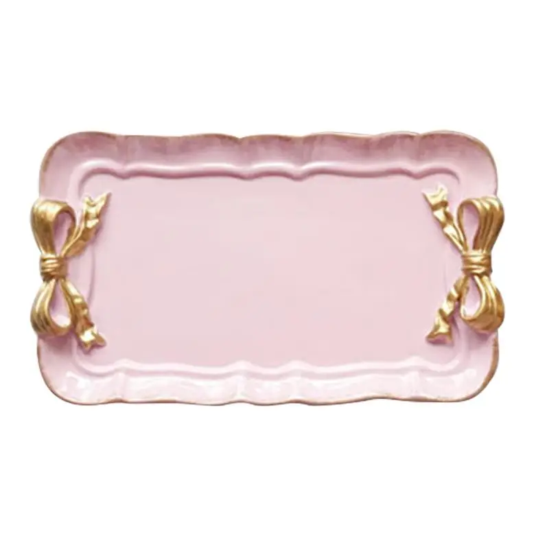 

Serving Trays Decorative Serving Platter For Party Rectangle Resin Organizer Tray For Jewelry Perfumes Elegant Food Plates For