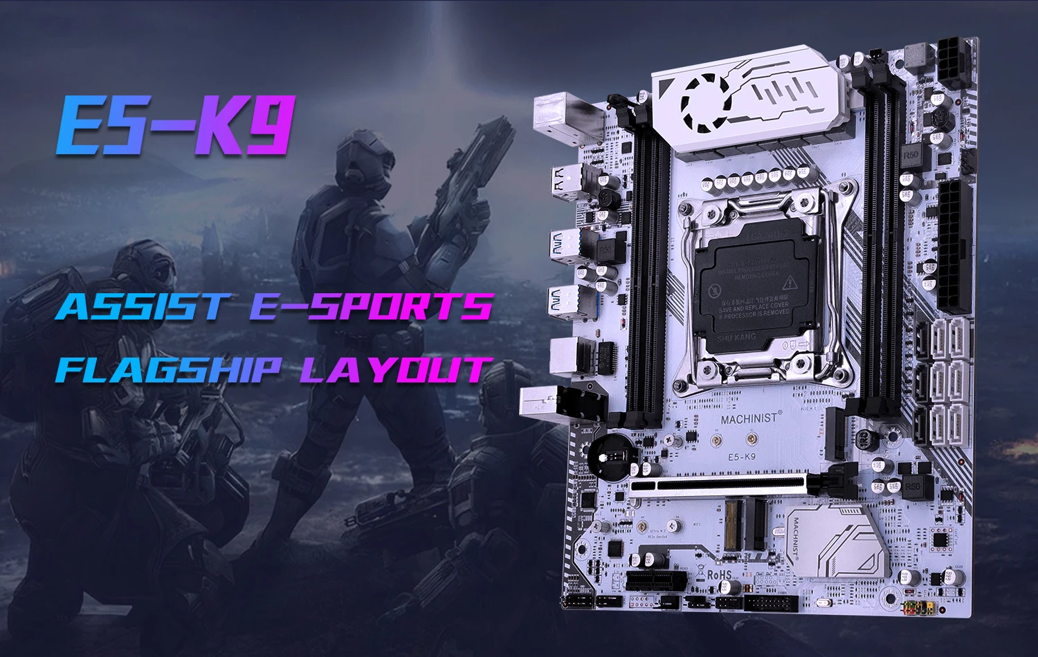 Machinist X99 Motherboard Combo LGA 2011-3 Xeon E5 2667 V4 Kit CPU Set No RAM Support DDR4 Memory NVME USB3.0 Four Channel E5-K9