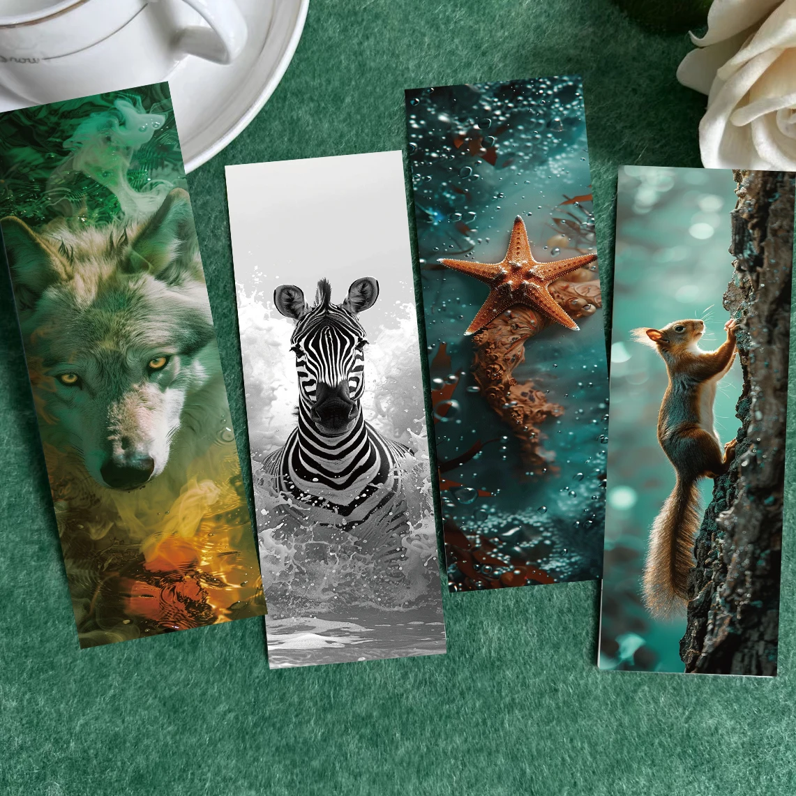 혼합 동물 고양이 토끼 책갈피, 창의적인 손 계정, DIY 장식, 문구류, 학생 사무용품, 30 개