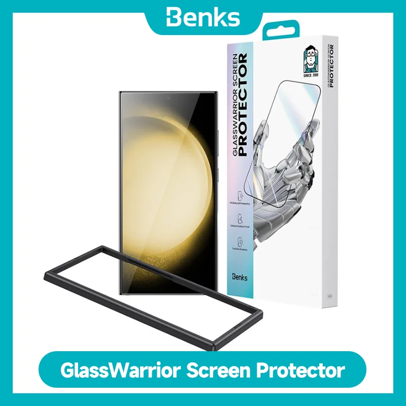 Benks GlassWarrior HD Screen Protector for Samsung S24 Ultra S24+ Anti-Fingerprint Anti-Scratch Full Coverage Protective Film