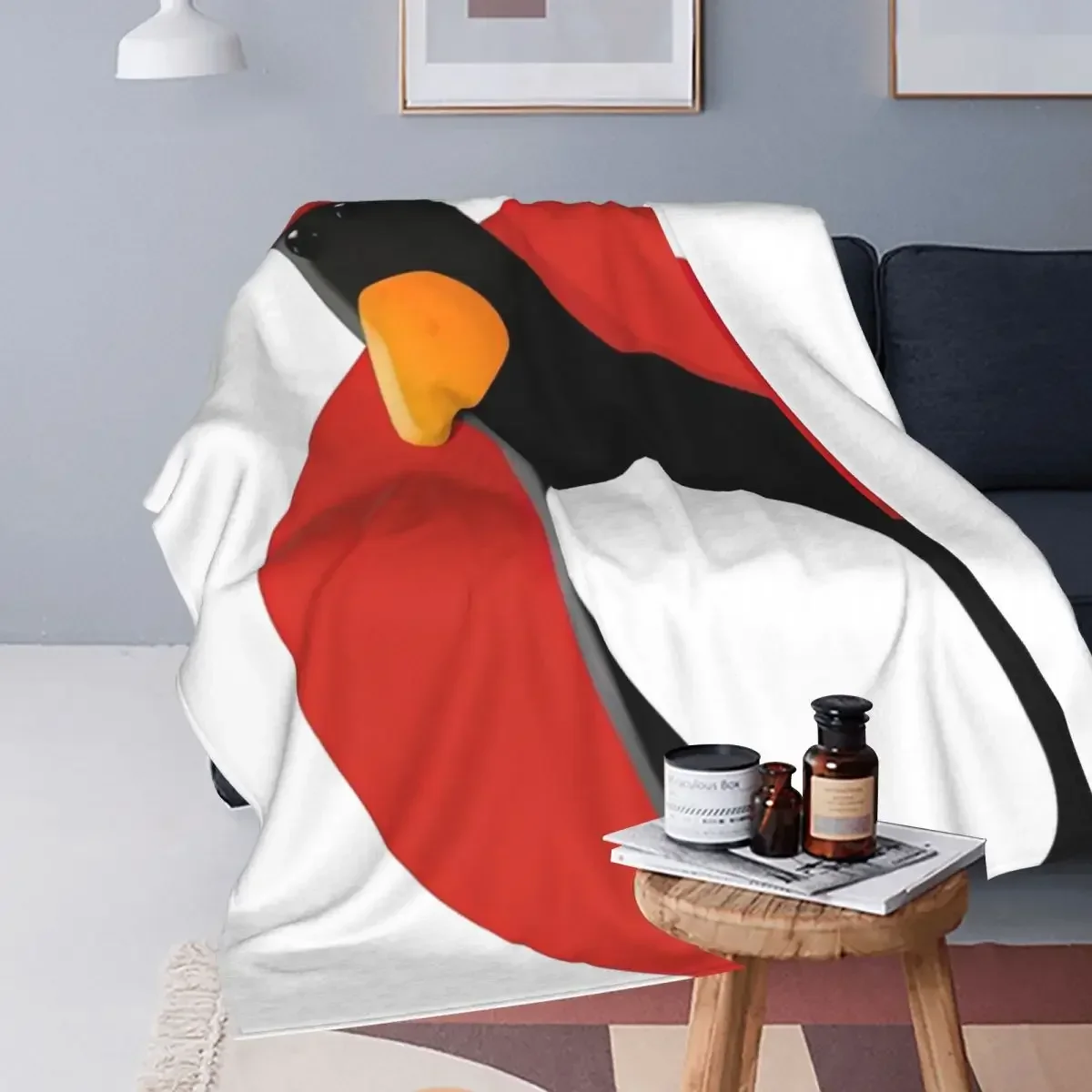 Feathers Mcgraw Silent Penguin Blanket Flannel Wallace Gromit Lightweight Throw Blankets for Car Sofa Couch Bedroom Quilt 3