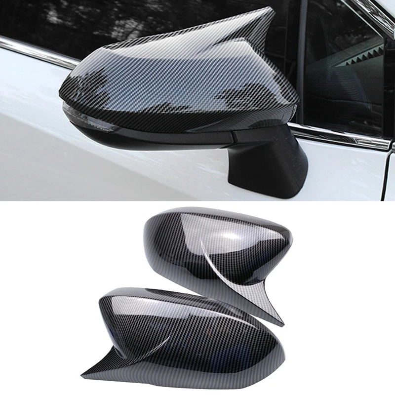

Carbon Fiber Car Rearview Mirror Cover Door Side Wing Mirror Caps Trim Shell For Toyota Corolla 2020