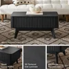 Brooklyn Lift Top Coffee Table for Living Room, Mid Century, Modern Farmhouse with Lifting Tabletop & Hidden Storage, Fluted Pa 4
