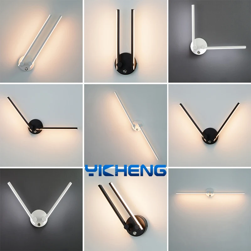 

Adjustable Angle LED Wall Lamp 300°Rotatable Bedside Lamp with Switch Nordic LED Mirror Front Light For Indoor Room Decoration