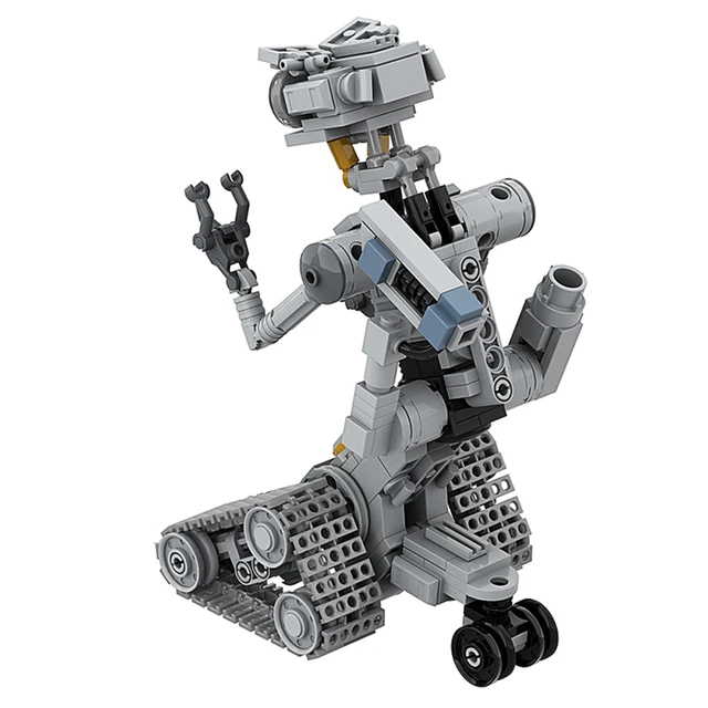 MOC Movie Shorted-Circuits Military Emotional Robot Building Block Set for Astroed Robots Johnnyed 5 Model Brick Toy KIds Gift 6
