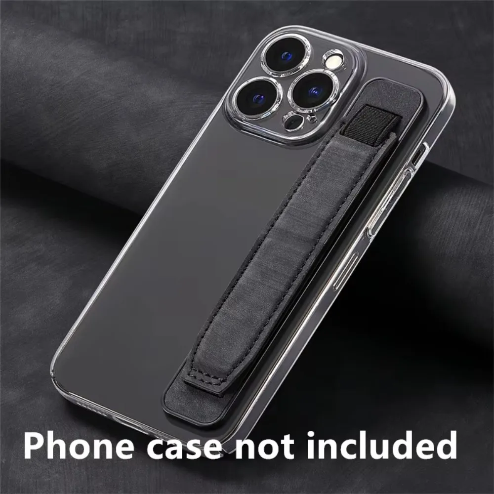 Stylish PU Leather Wristband Phone Grip & Telescopic Holder