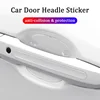 Car Door Handle Bowl Scratch Protective Invisible Transparent Stickers Silicon Rearview Mirror Anti-collision Protection Strip 2